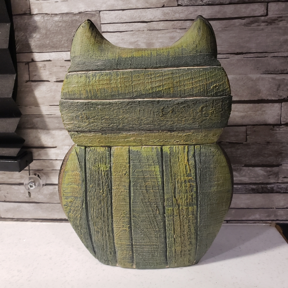 SF Bay Local Artist | Wooden Hand-carved Owl | 8" - Picture 3 of 8